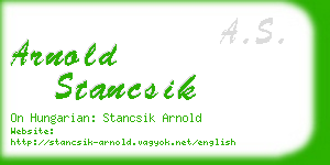 arnold stancsik business card